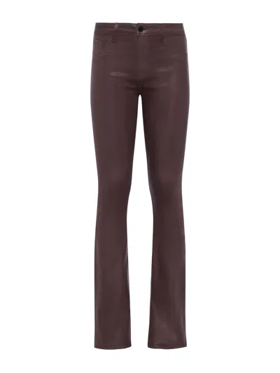 L'agence Ruth High Rise Bootcut Jean In Espresso Coated In Brown
