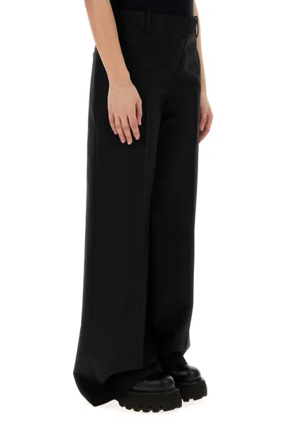 Alexander Mcqueen Wool And Mohair-blend Wide-leg Pants In Black