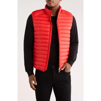 Save The Duck Remo Water Resistant Packable Puffer Vest In Red