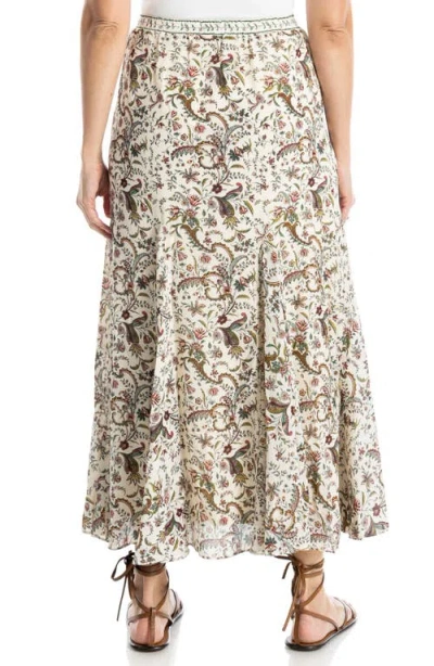 Max Studio Georgette Godet Maxi Skirt In Neutral