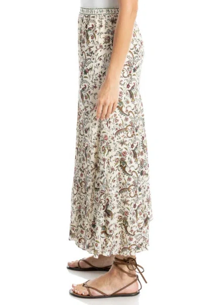 Max Studio Georgette Godet Maxi Skirt In Neutral