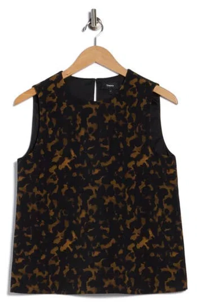 Theory Straight Shell Sleeveless Top In Black