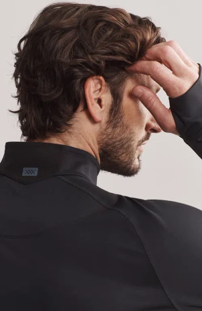 Rhone Thermal Run 1/2 Zip Pullover In Black