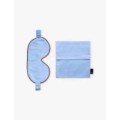 Hay Soft Blue Outline Cotton Sleep Mask In Blue
