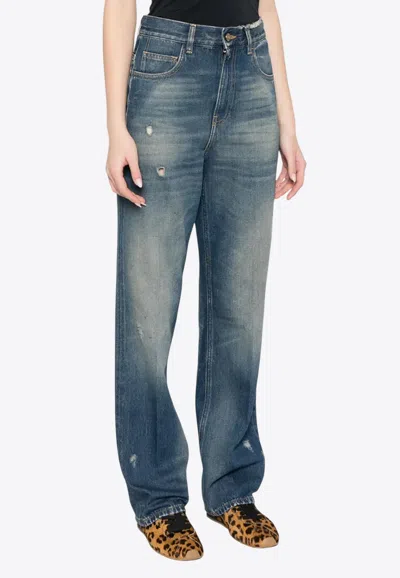Golden Goose Db Journey Distressed Faded Jeans In Blue