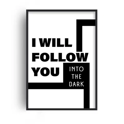 Fanclub Black / White I Will Follow You Into The Dark Retro Music Giclée Art Print In Multi
