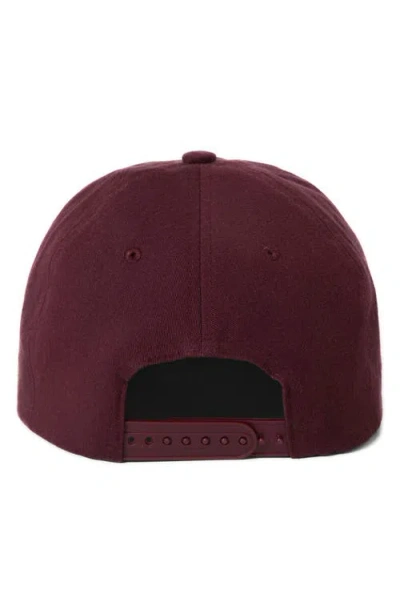 Brixton Union Ii Netplus Snapback Baseball Cap In Burgundy