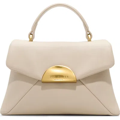 Ted Baker London Poppy Moon Leather Top Handle Bag In White