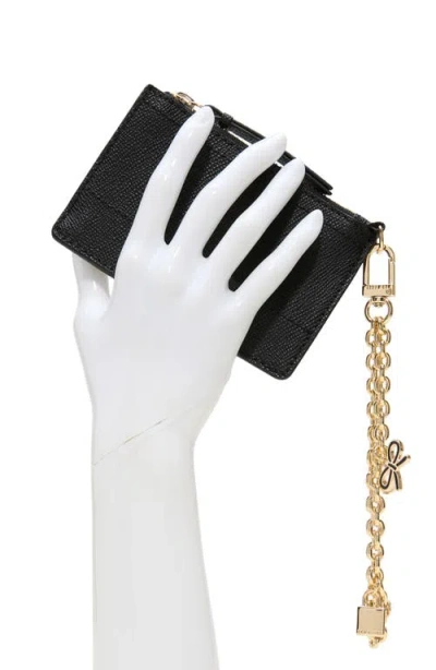 Ted Baker London Sutton Charm Leather Card Case In Black