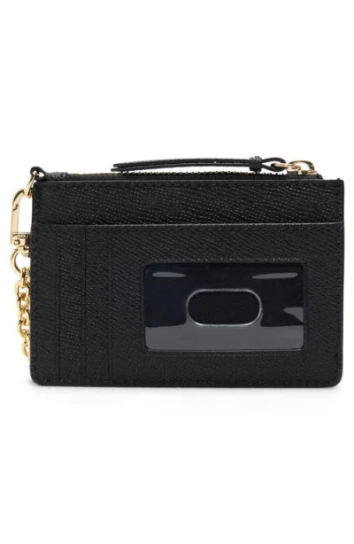 Ted Baker London Sutton Charm Leather Card Case In Black