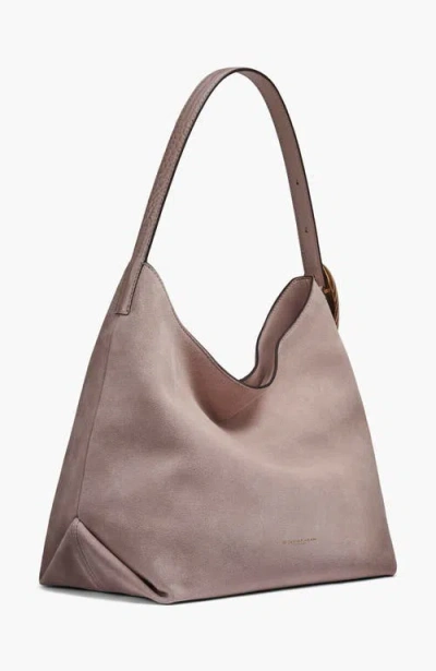 Donna Karan New York Georgette Suede Shoulder In Gray