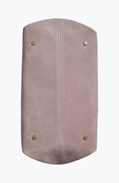 Donna Karan New York Georgette Suede Shoulder In Gray