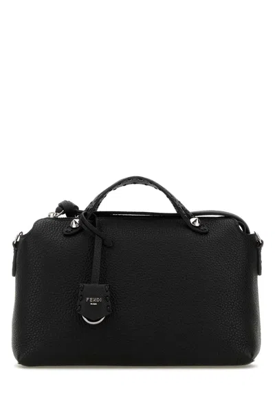 Fendi Women Black Leather Medium By The Way Handbag In Black