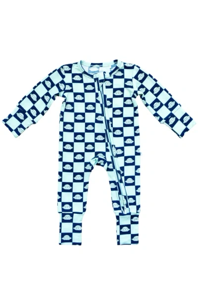 Laree + Co Rowen Convertible Footie In Blue
