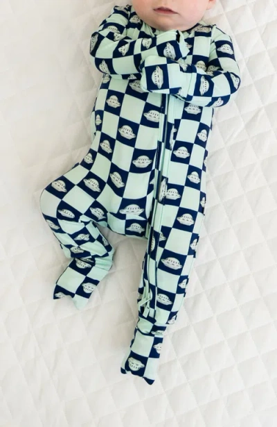 Laree + Co Rowen Convertible Footie In Blue