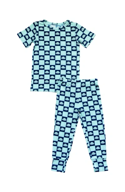 Laree + Co Rowen 2-piece Short Sleeve Set In Blue