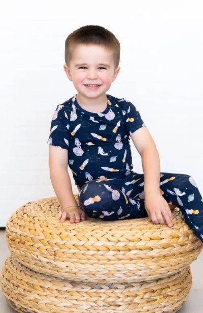 Laree + Co Samuel 2-piece Short Sleeve Set In Blue