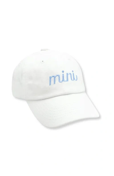 Bits & Bows Mini Twill Baseball Hat In White