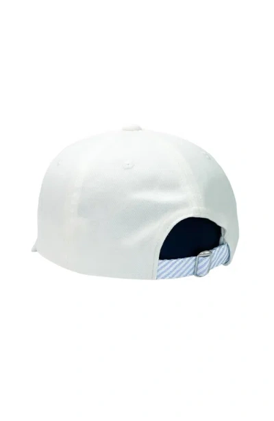Bits & Bows Mini Twill Baseball Hat In White