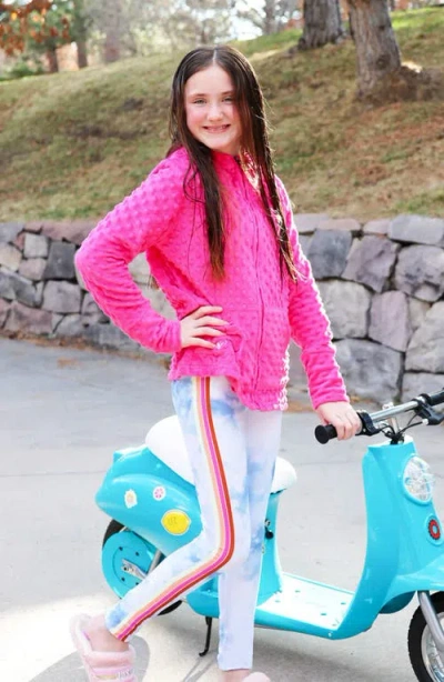 Limeapple Cloud Printed Leggings In Blue