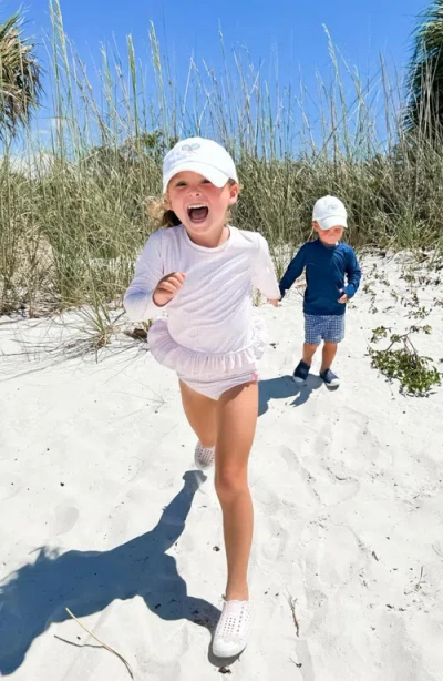 Bits & Bows Tennis Rackets Twill Bow Baseball Hat In White