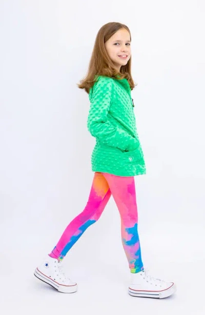 Limeapple Multicolor Abstract Printed Leggings In Multi