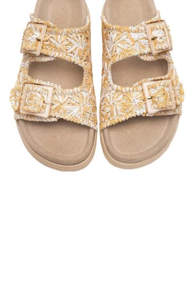 Forever & Always Shoes Milana Leather Double-strap Sandal In Neutral