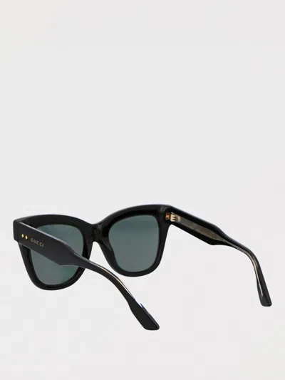 Gucci Gg1082s 001 Butterfly Sunglasses In 001 Black Black Grey