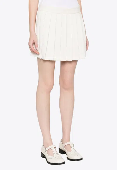 Golden Goose Db Marcie Pleated Mini Skirt In White
