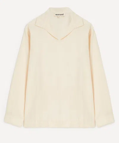 Marane Mens El Abrazo Natural Cotton Shirt In Neutral