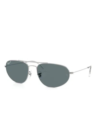 Ray Ban Explorer Iv Pilot-frame Double-bridge Sunglasses In Silver