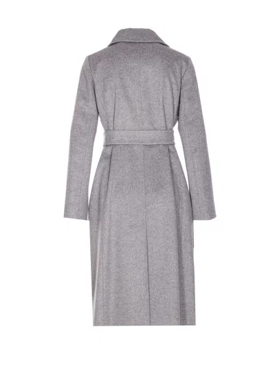 Max Mara Galante Medium Grey Coat In Gray