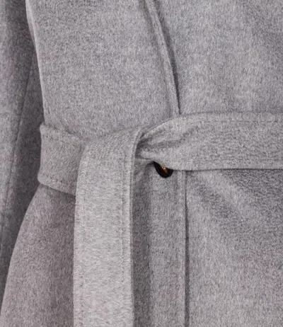 Max Mara Galante Medium Grey Coat In Gray