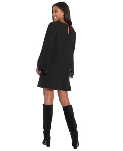 London Times A-line Dress In Black