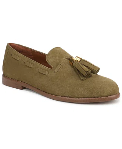 Franco Sarto Women's Hartlie Round Toe Low Profile Tassel Loafers In Green
