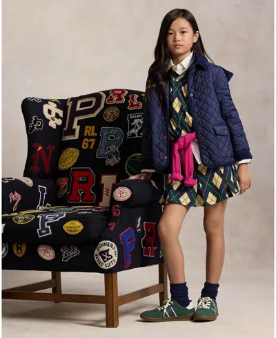 Polo Ralph Lauren Ralph Lauren Argyle Stretch Mesh Polo Dress In Black