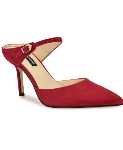 Nine West Danela Pointed Toe Mule In Red
