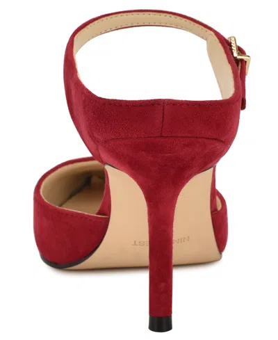 Nine West Danela Pointed Toe Mule In Red