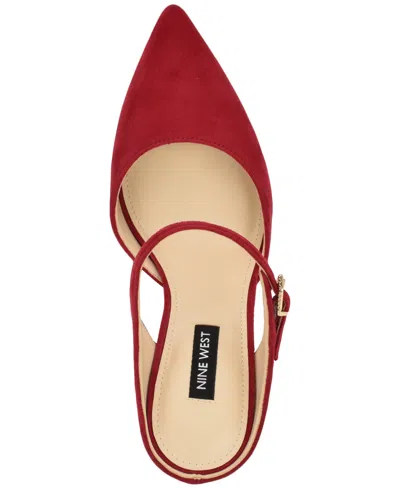 Nine West Danela Pointed Toe Mule In Red