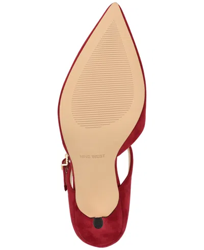 Nine West Danela Pointed Toe Mule In Red