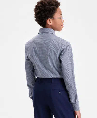 B By Brooks Brothers Big Boys Classic Button Front Shirt In Blue