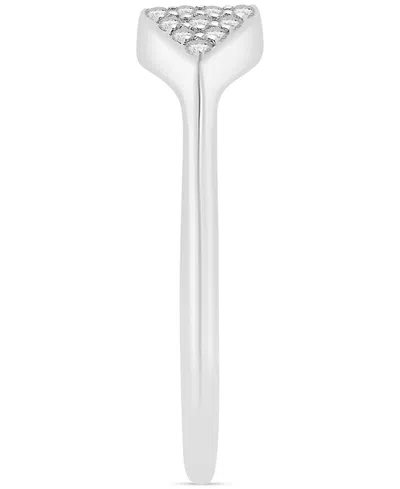Wrapped Diamond Triangle Cluster Cuff Ring (1/6 Ct. T.w.) In 10k Gold Or 10k White Gold, Created For Macy's In Gold