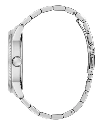 Guess Men's Silver Tone Multi-function Watch, 44mm In Metallic