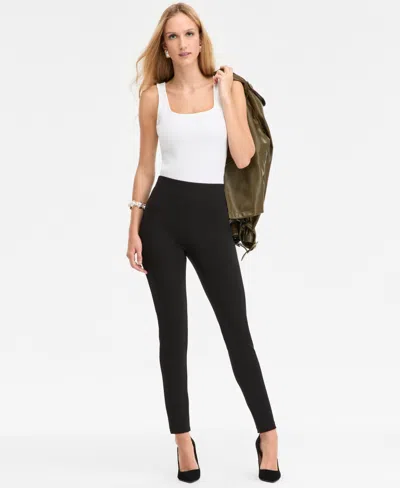 Inc International Concepts Women's High-rise Ponte-knit Leggings, Macy's Exclusive In Black