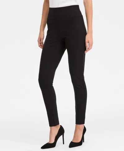 Inc International Concepts Women's High-rise Ponte-knit Leggings, Macy's Exclusive In Black
