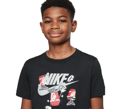 Nike Kids' Boxy Breakdance Graphic T-shirt In Black