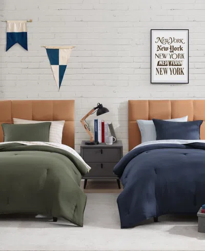 Tommy Hilfiger Solid Microfiber 7-pc. Comforter Set, Full/queen In Green