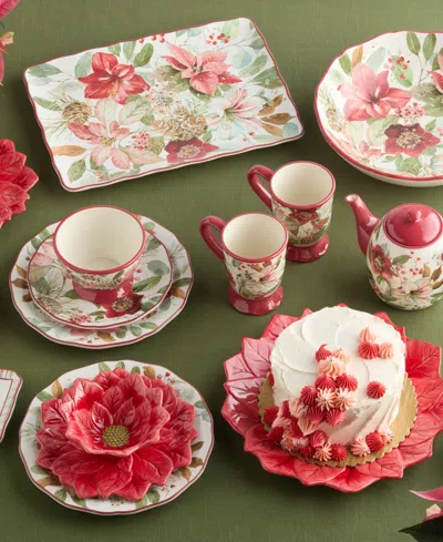 Certified International Winter Blooms Serving Bowl In Multi