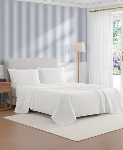 Tommy Hilfiger Performance Cooling Solid 180-thread Count Cotton 3-pc. Sheet Set, Twin In White