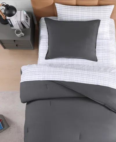 Tommy Hilfiger Solid Microfiber 5-pc. Comforter Set, Twin/twin Xl In Gray